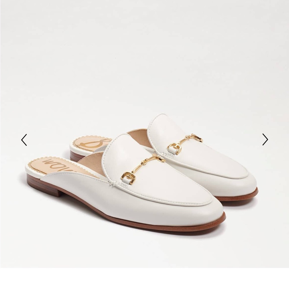 Sam Edelman Best Seller 🤍 LINNIE BIT MULE Bright White Leather Size 6.5